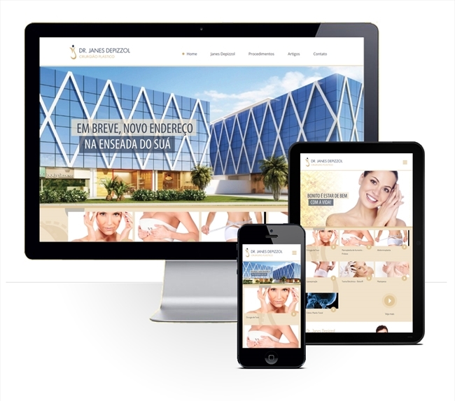 Layout responsivo do projeto de criação de sites: Simulação do comportamento responsivo do site