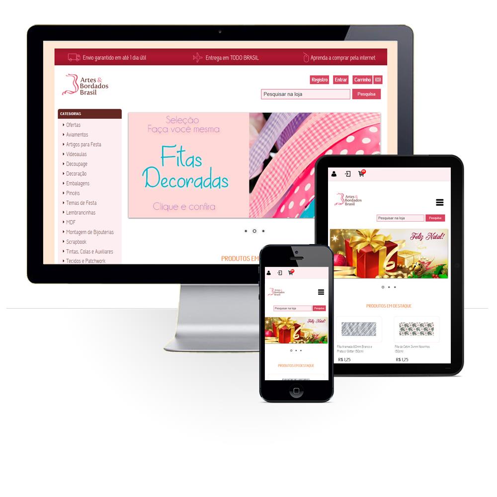 Layout responsivo do projeto de criação de sites: