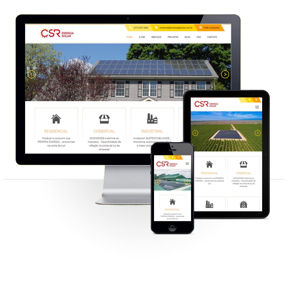 Layout responsivo do projeto de criação de sites: