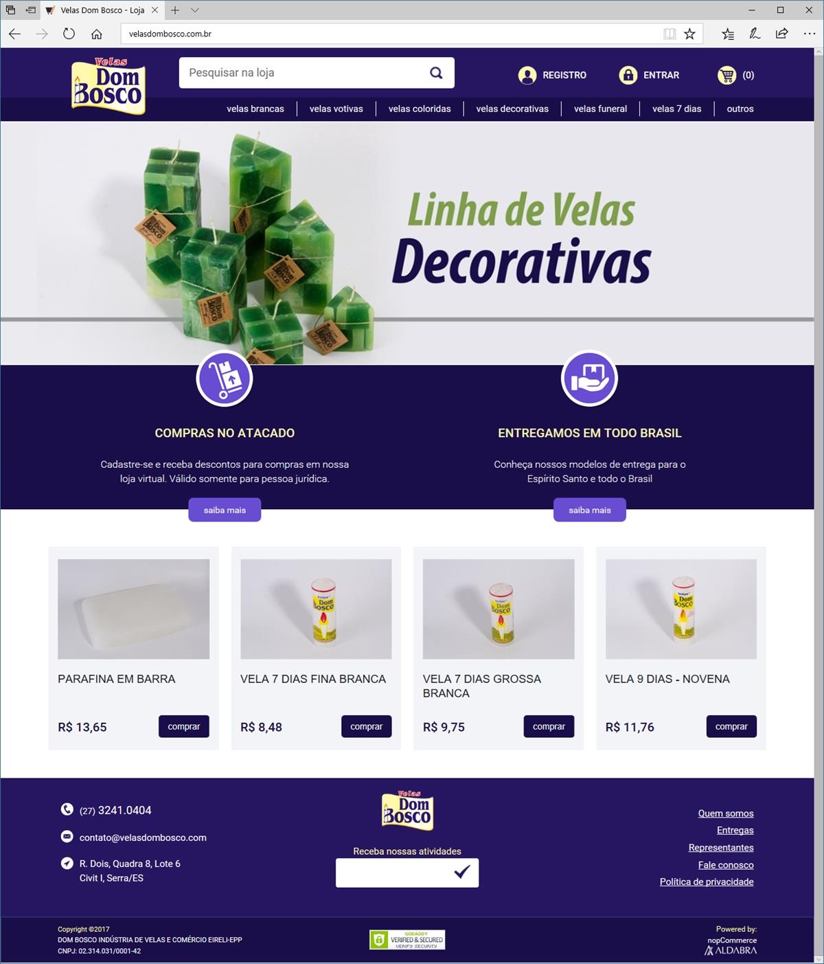 Projetos de e-commerce: