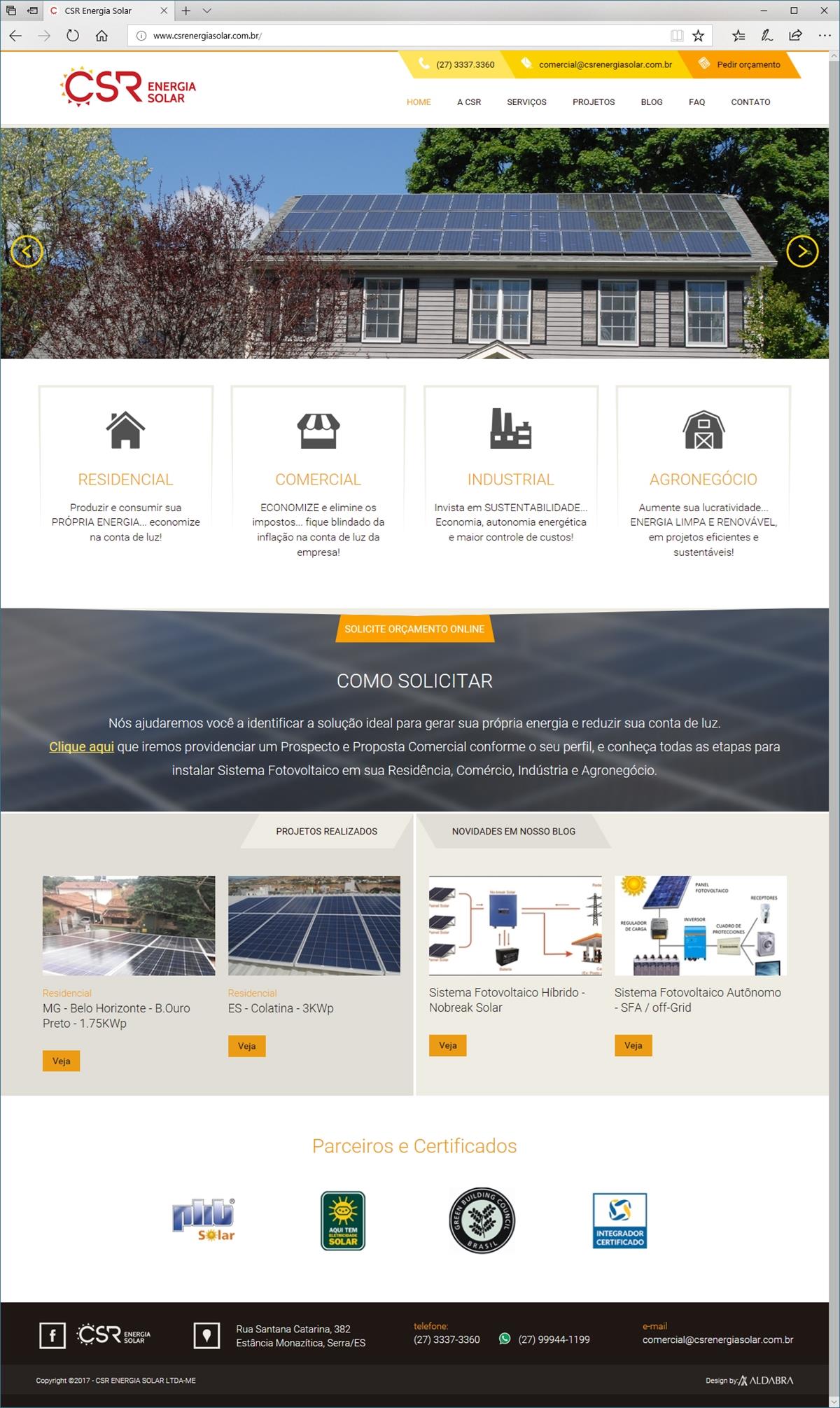 Projetos de Criação de sites: