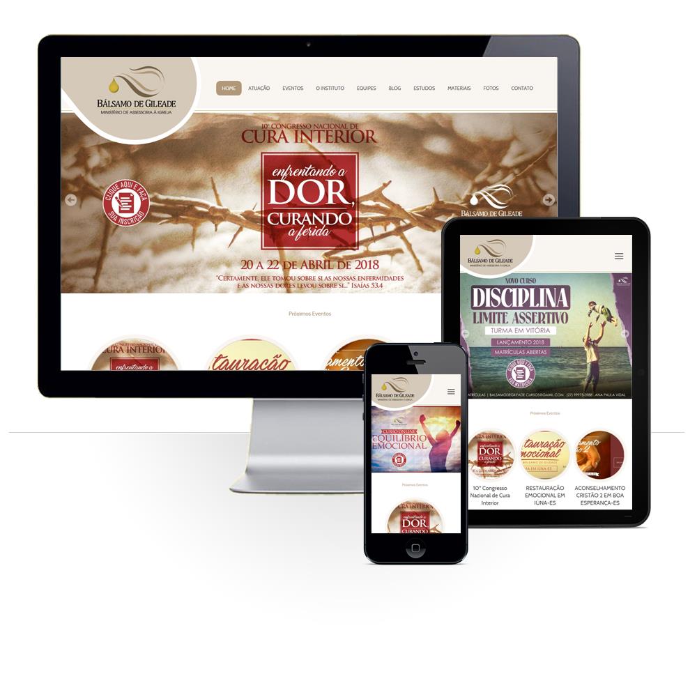 Layout responsivo do projeto de criação de sites: